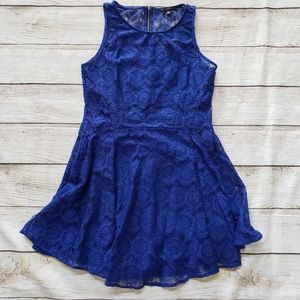 Fishbowl Lace Overlay Fit & Flare Skater Dress XL
